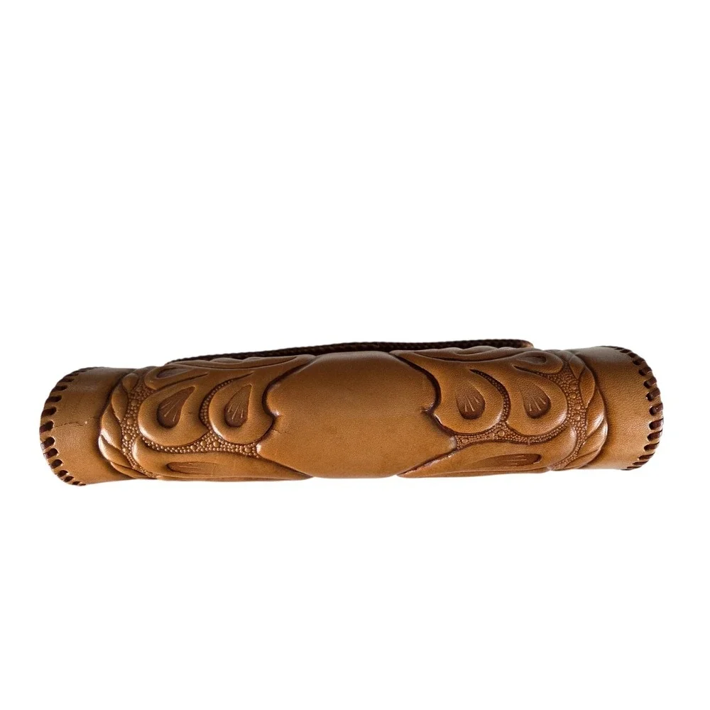 Vintage Hand-Tooled Genuine Leather Purse Shoulder Bag